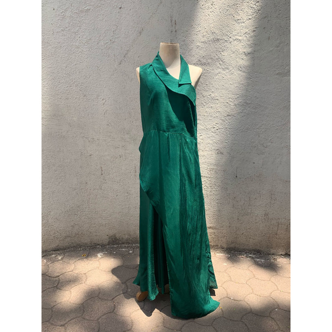 Collared Off Shoulder Dress