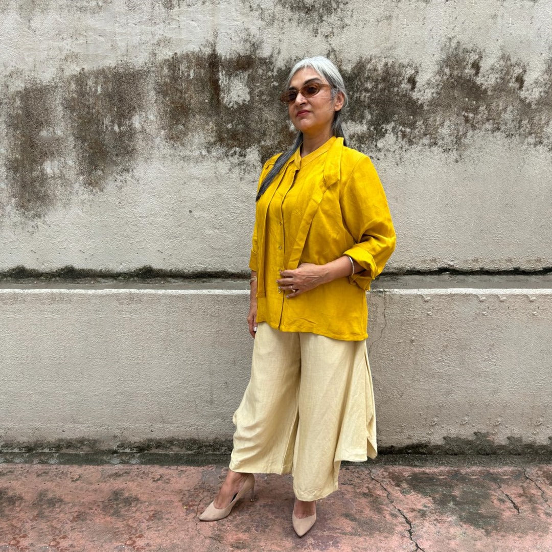 Morocco Shirt With Cowl Fold Pant