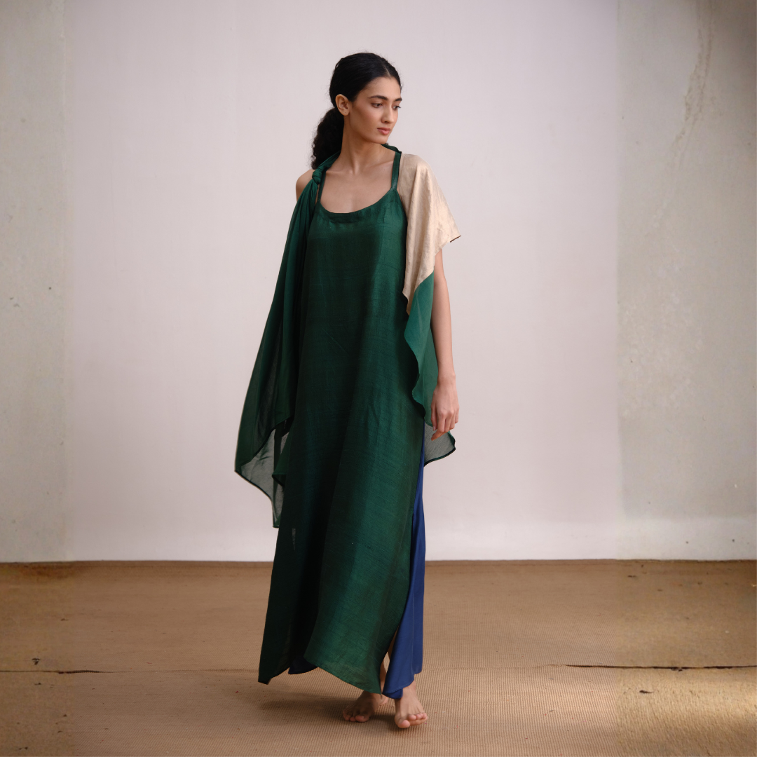 Criss Cross Dress & Knotted Jacket