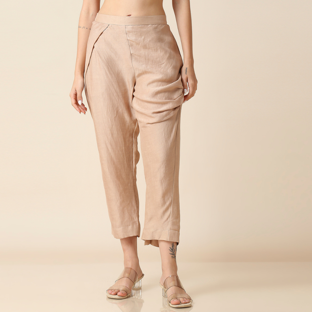 Pleated Cowl Pant