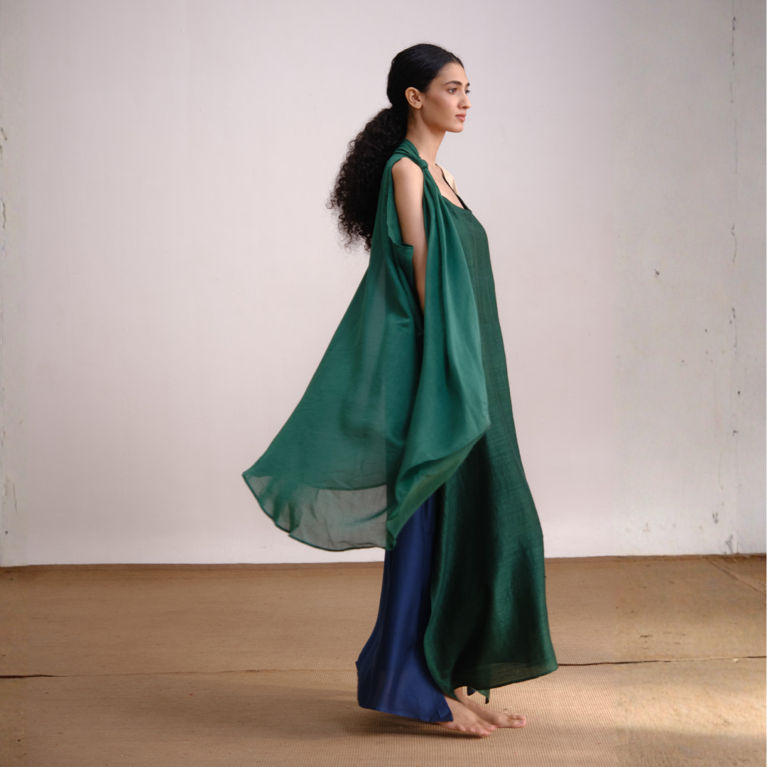 Criss Cross Dress & Knotted Jacket