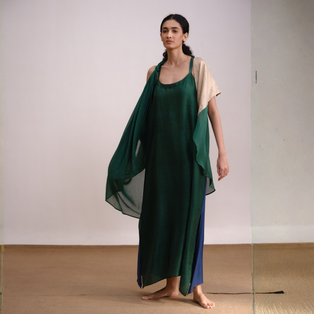 Criss Cross Dress & Knotted Jacket