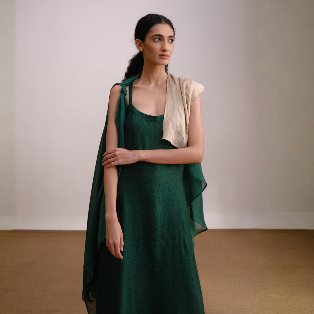 Criss Cross Dress & Knotted Jacket