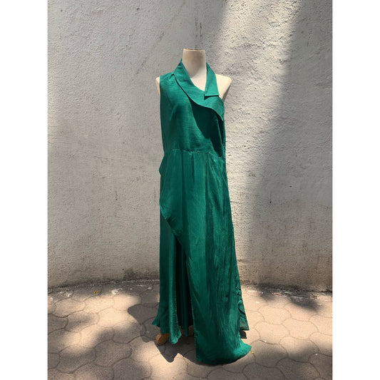 Collared Off Shoulder Dress