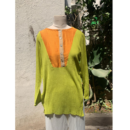 Buttoned Yoke Top
