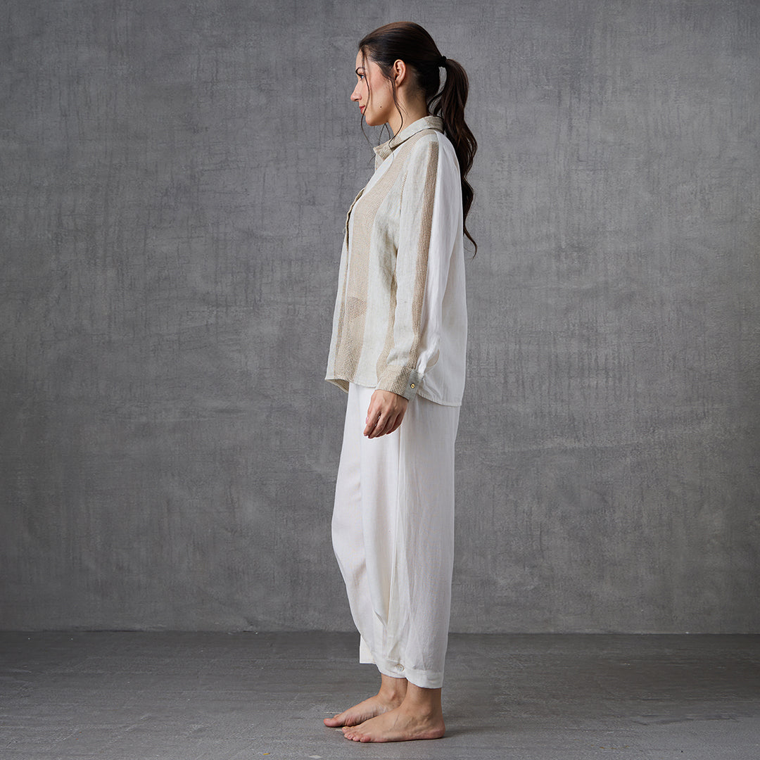Liga Top with Button on Hem Pant