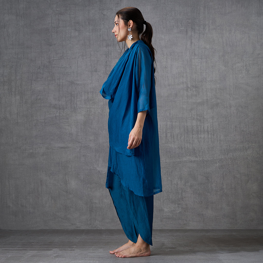 Bones- Chanderi Draped Top