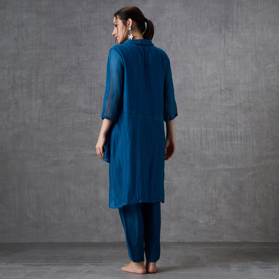 Bones- Chanderi Draped Top