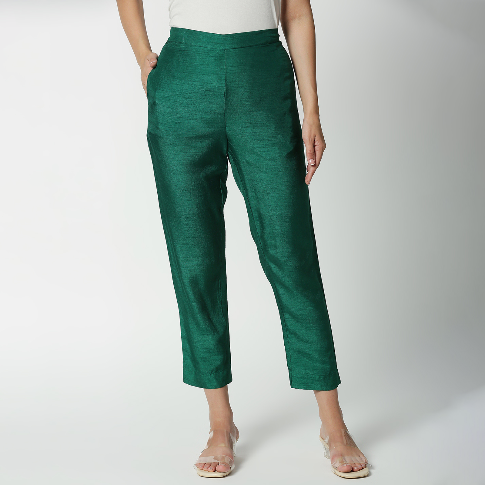 Buy online Mid Rise Cigarette Pants Trouser from bottom wear for Women by  Jaipurethnicweaves for 679 at 55 off  2023 Limeroadcom